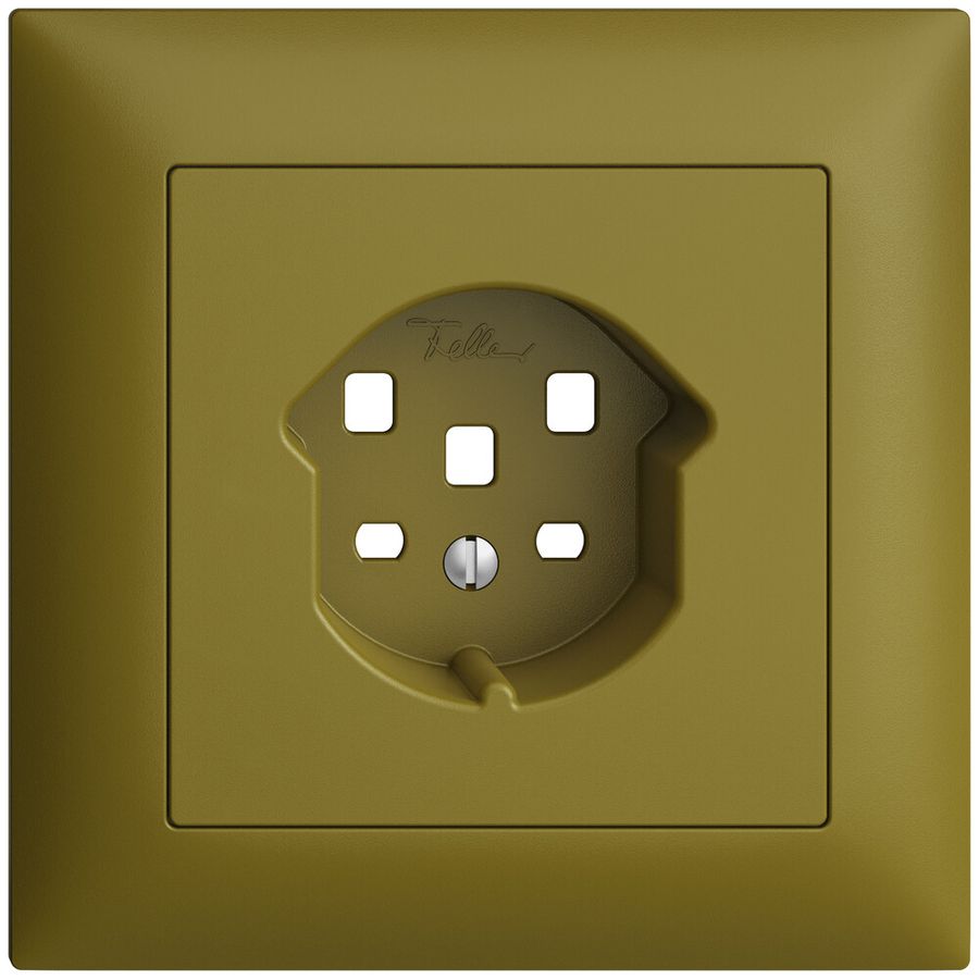 Frontset EDIZIOdue olive 88×88mm 1×T25