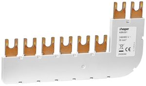 Étrier mise à terre Hager 3P+N 35mm² 90° pour SPA180N