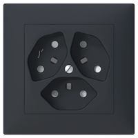 UP-Steckdose SIDUS 3×T13/1 anthrazit