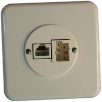 Boîte de raccordement ENC EDIZIOdue RJ45/TT83 blanc