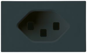 Presa FLF Hager 1×tipo 23 nero con morsetti a innesto & clip metallo