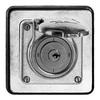 Interrupteur rotatif ENC mouillé 0/1L Al poli, a. serrure de sûreté