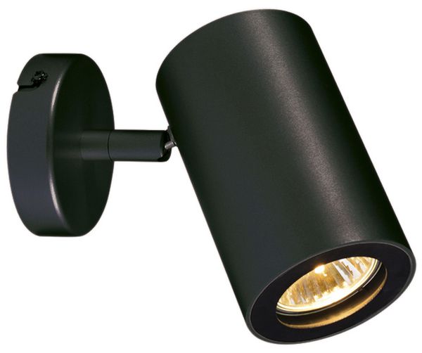 Decken-/Wandleuchte SLV ENOLA_B, GU10 50W IP20 mattschwarz