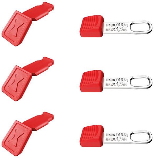 Clips KNIPEX TetheredTool + ColorCode 6 Stück rot 122mm