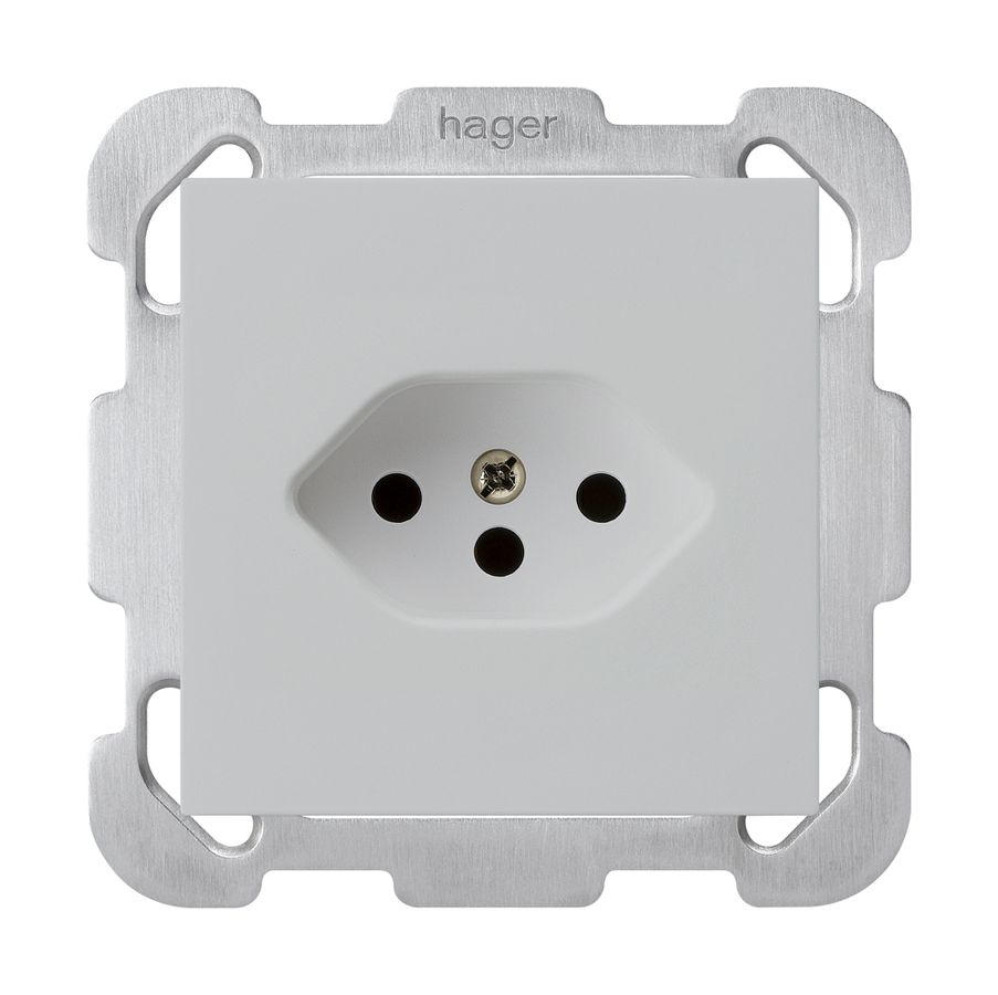 UP-Steckdose kallysto T13 hellgrau mit Befestigungsplatte