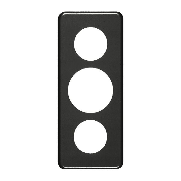 Placca di copertura 3×1 43-58-43mm nero