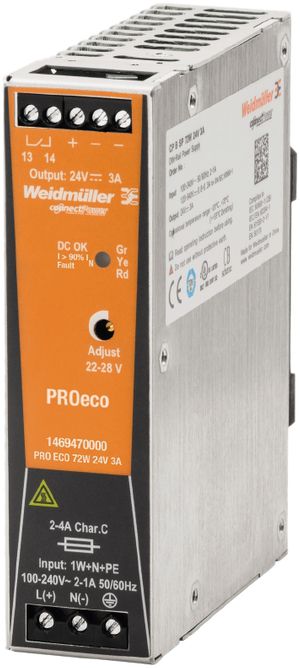 Alimentation à découpage Weidmüller Connect Power PRO ECO 72W 24V 3A