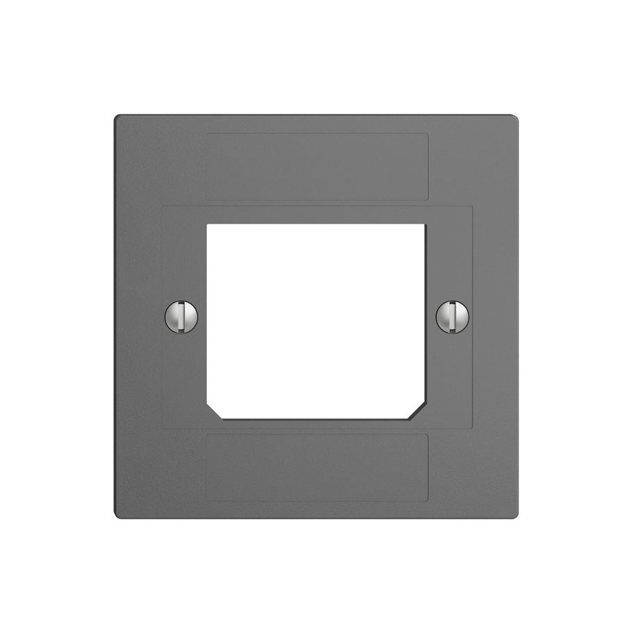 Frontplatte ITplus ADSL EDIZIOdue dunkelgrau, 3×RJ/1×T+T
