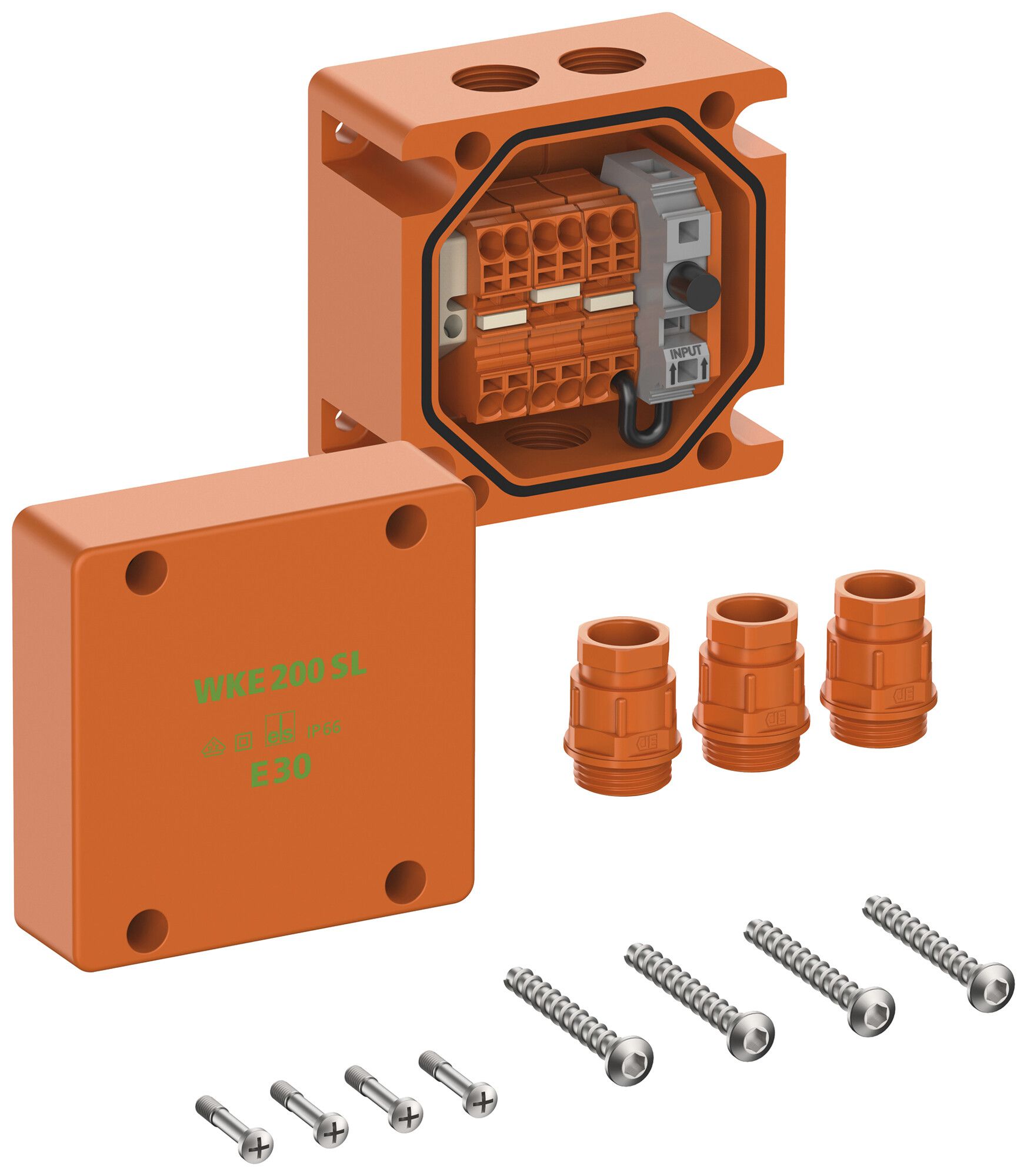 Boîte de dérivation AP Spelsberg WKE 204 SL 115×115mm×93mm IP66 orange