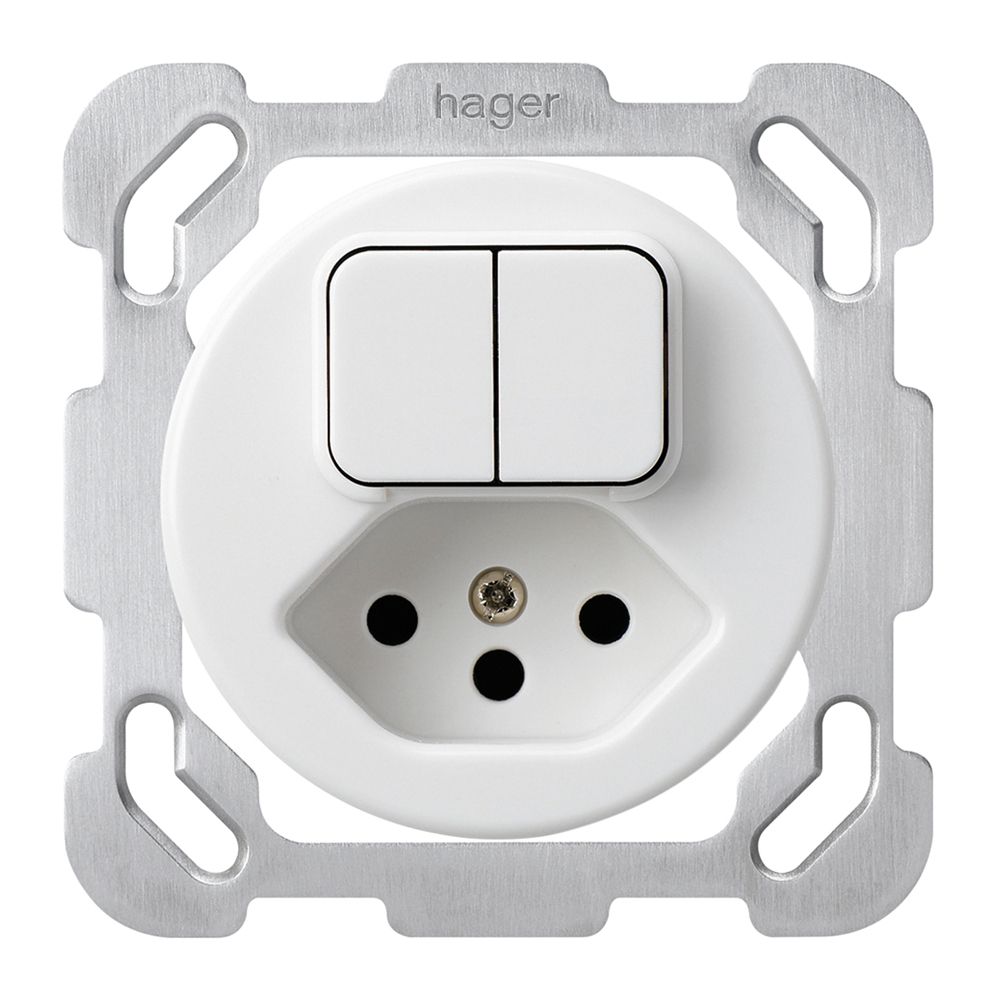 Einsatz zu UP-Kombination 3+A-R/1L+Typ 13 basico weiss