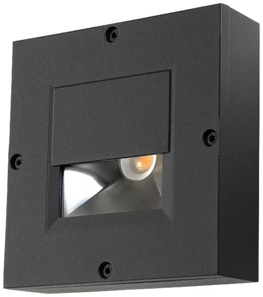 Lampada apparente LED SG Callisto 3W 130lm 830 IP65 REG 110×110mm nero