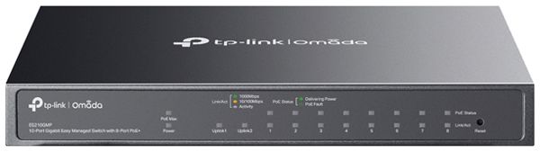 Switch TP-Link Omada ES210GMP 10×RJ45 GbE 1×RJ45/SFP 8×PoE+ gérable