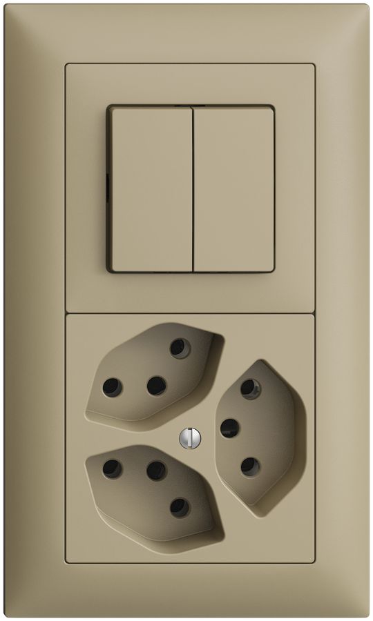 UP-Kombination EDIZIOdue 1/1P+3×T13 sand