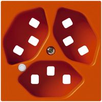 Frontplatte zu Steckdose Hager kallysto 3×T23 beleuchtet H orange