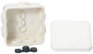 Boîte de dérivation AP Mureva 80×80×45mm vide blanc IP55