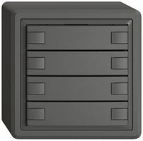 AP-KNX-Taster RGB EDIZIO.liv SNAPFIX® Temperaturfüh.o.LED 4×Taste 2-Tbed.dgu