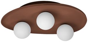 Plafonnier LEDVANCE Decor Clay G9 3×5W 500×385×155mm brun