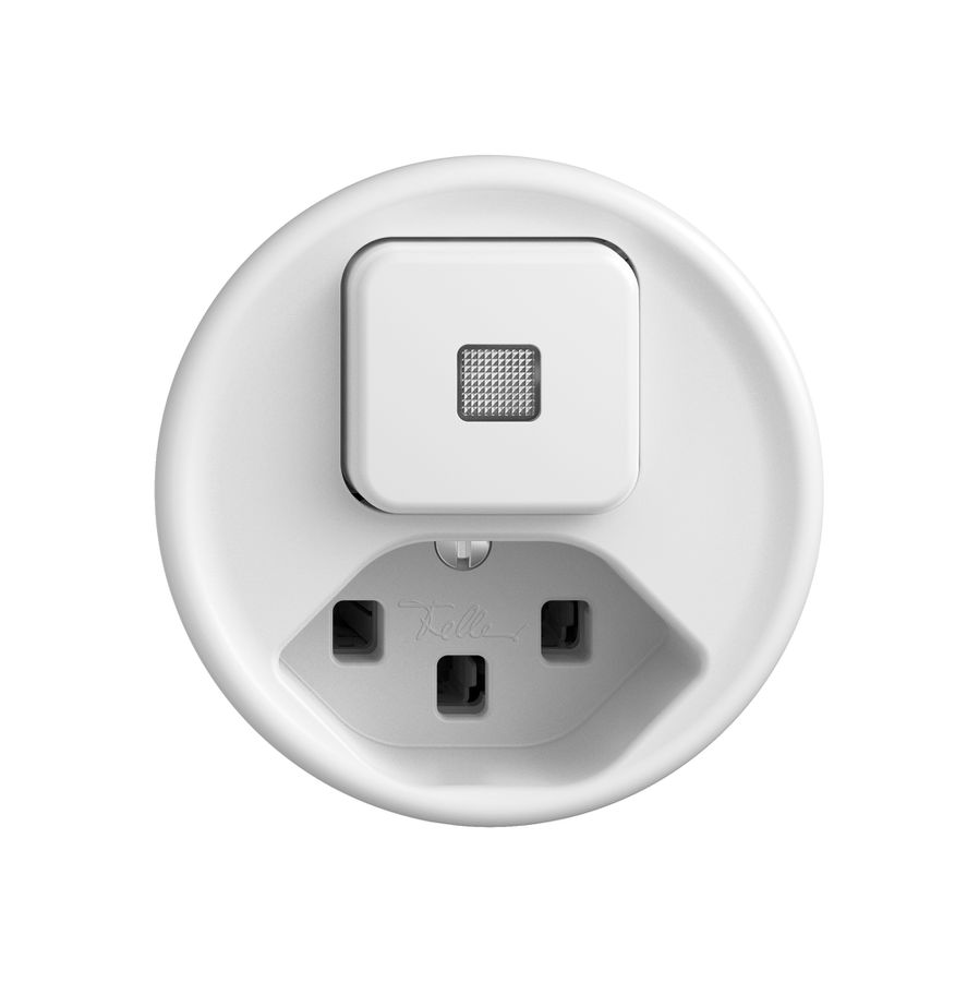 Montageset STANDARDdue SNAPFIX® für Kombi.T23 m.1 Knopf bel.m.Frontlinse ws