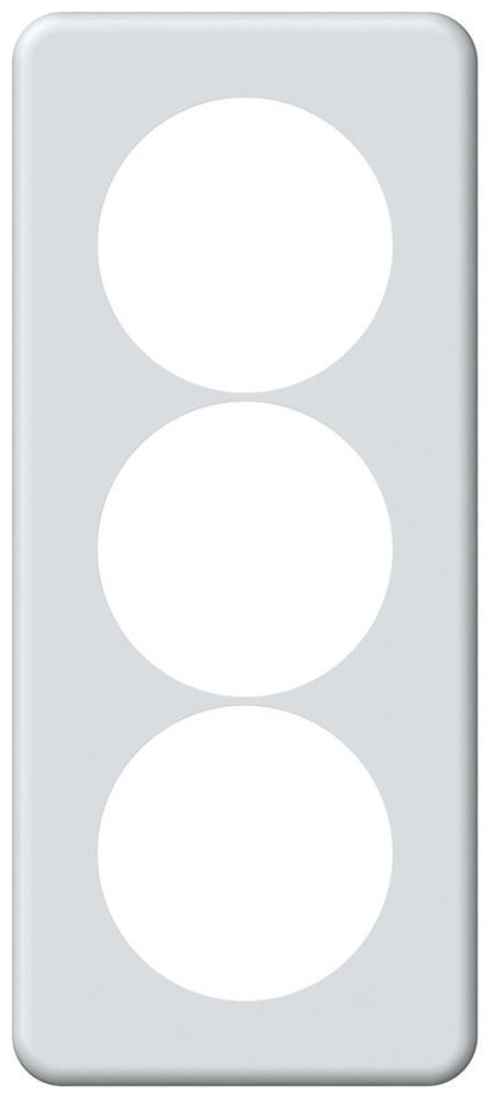 UP-Abdeckplatte origin 3×1 Ø58mm 92×212mm weiss
