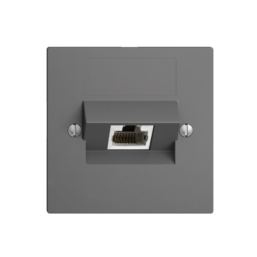 Einsatz zu UP-Anschlussdose 1×RJ45/s 4P ITplus EDIZIOdue dunkelgrau