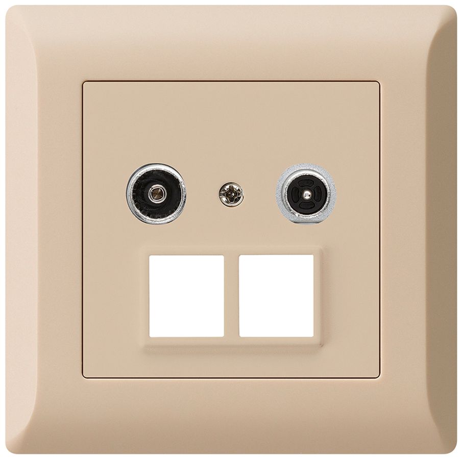 Prise multimédia ENC kallysto.line R/TV 19dB 2GHz beige