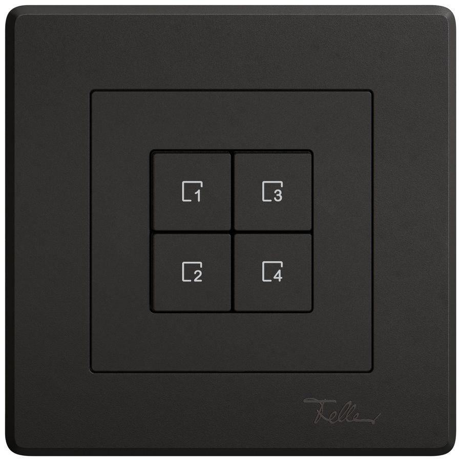 Commande pour poussoir scènes ENC EDIZIO.liv Wiser SNAPFIX® 4 scènes WLAN 4T no