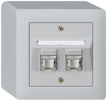 Presa AP kallysto cat.6 2RJ45/s grigio chiaro