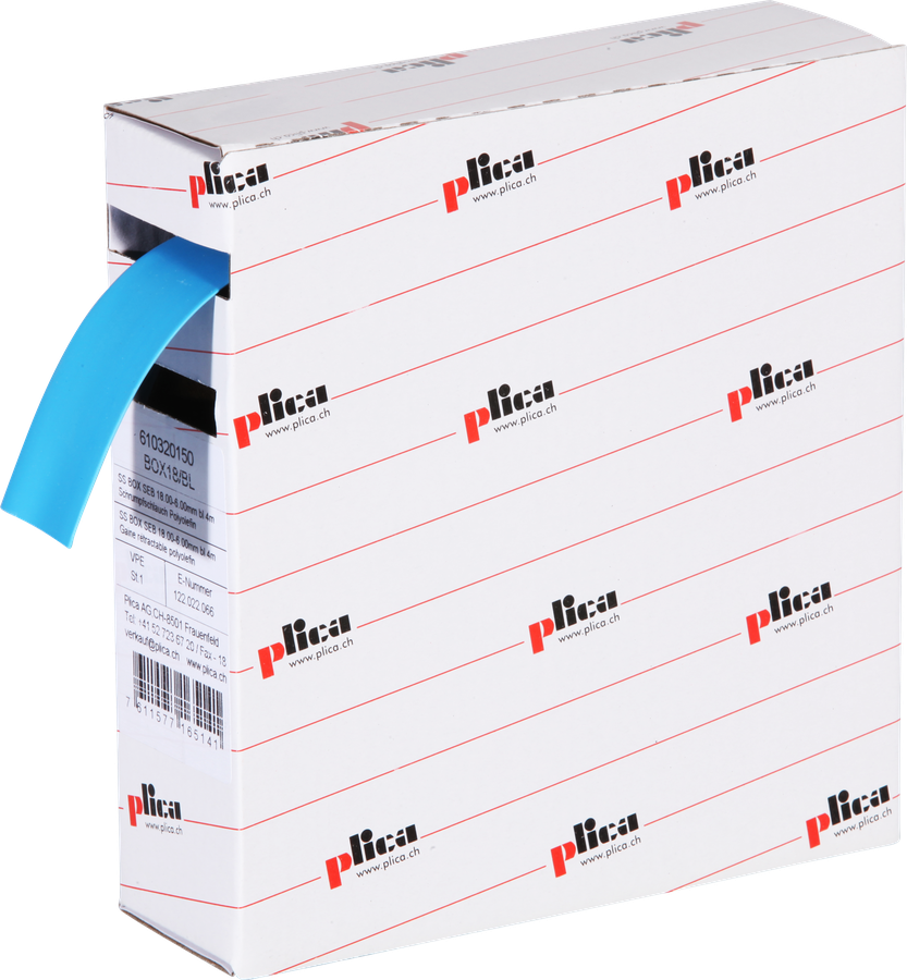 Gaine rétractable 3:1 18/6 bleu box avec 4m