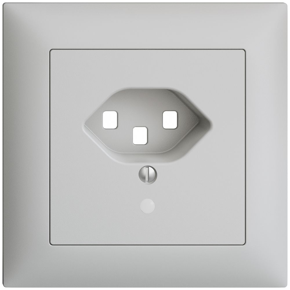 UP-Frontset EDIZIOdue T23 hellgrau 88×88mm mit Linse