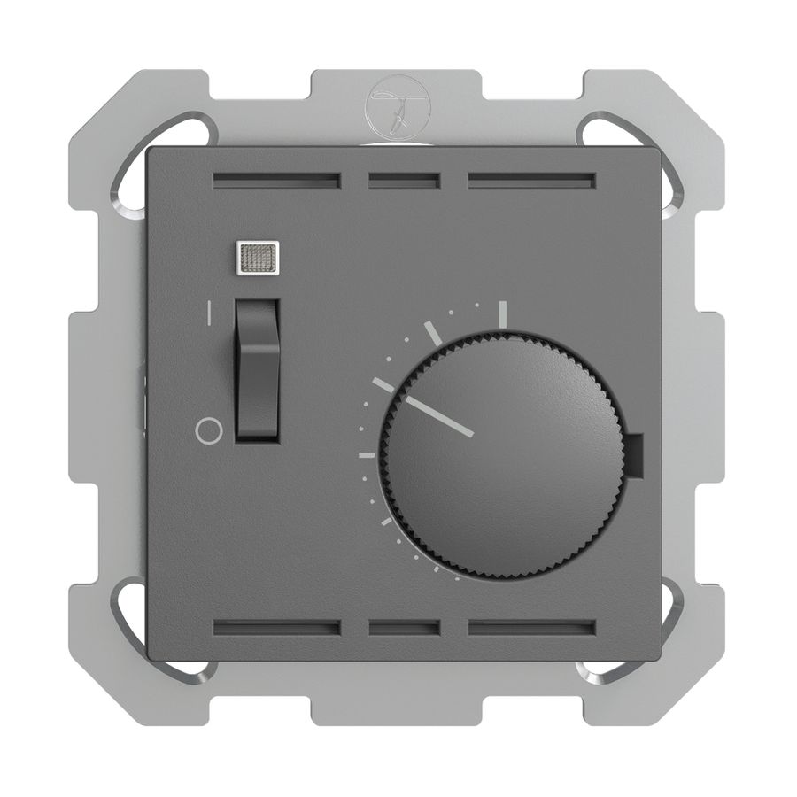 UP-Raumthermostat EDIZIOdue dunkelgrau, mit Schalter