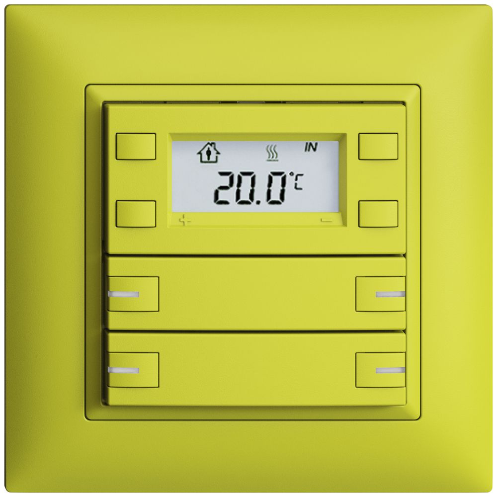 Poussoir RTH ENC KNX 4× EDIZIOdue FMI lemon, avec LED RGB