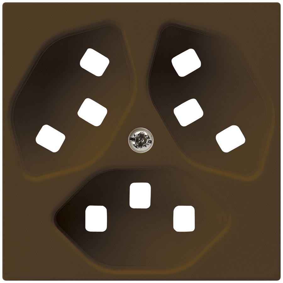 Plaque frontale pour prise Hager kallysto 3×T23 H brun