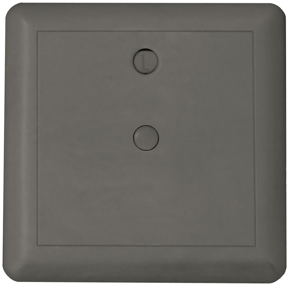 Steckdeckel Ammer, 115×115mm, mit Wählscheibe, Thermoplast, grau