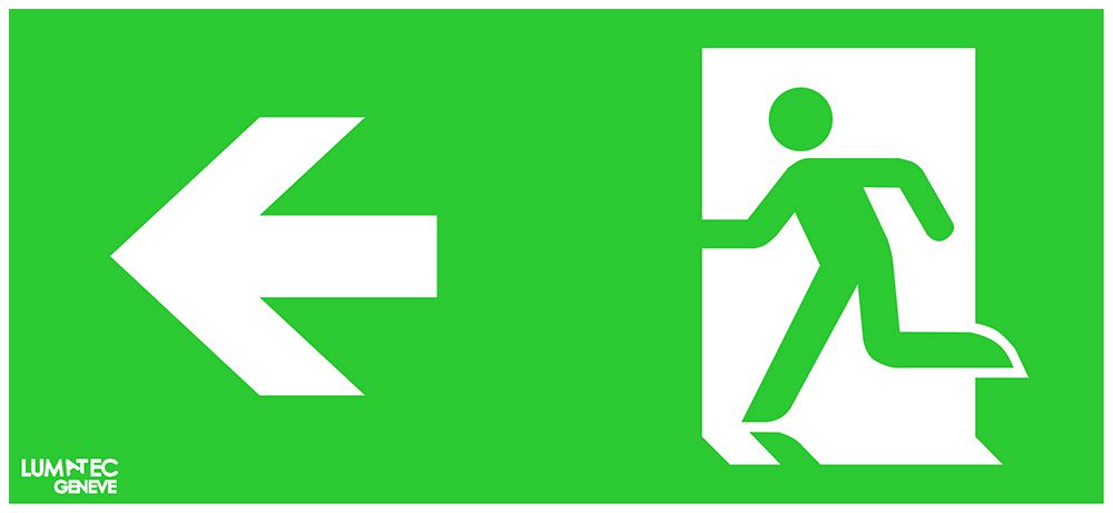 Piktogramm-Scheibe Lumatec A12 200.22/E5/HL3, einseitig Pfeil nach links