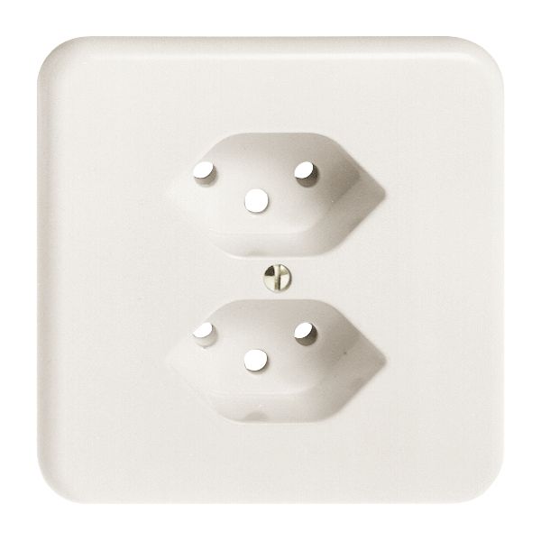 Frontset FH zu Steckdose 2×T13 weiss