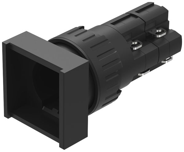 Leuchtdrucktastervorsatz EAO 31 18×18mm 1Ö+1S schwarz tastend