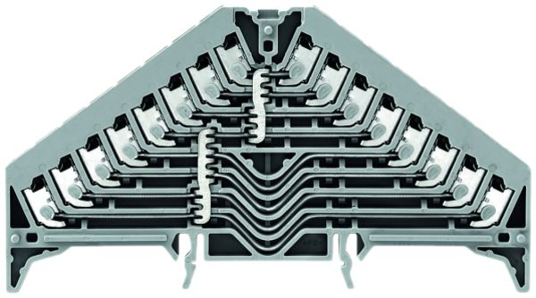 Borne de distribution de potentiel Weidmüller PPV 8L PUSH IN TS35×7.5 gris