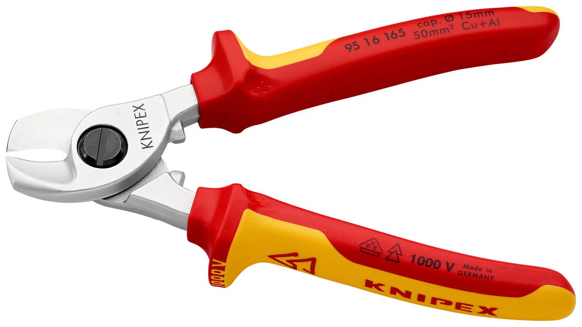 Kabelschere KNIPEX für Ø15mm max VDE 165mm
