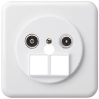 Prise multimédia ENC basico TV-R montage C 14dB 2GHz blanc