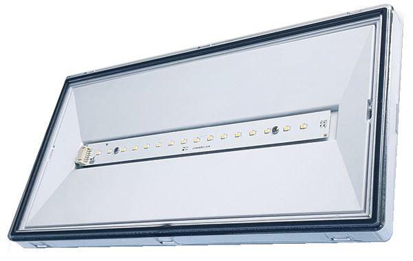 Lampada d.segnalaz.d'emerg.LED A30A 4W batt.centr. IP66 mon.parete/soffi. 4 pit.