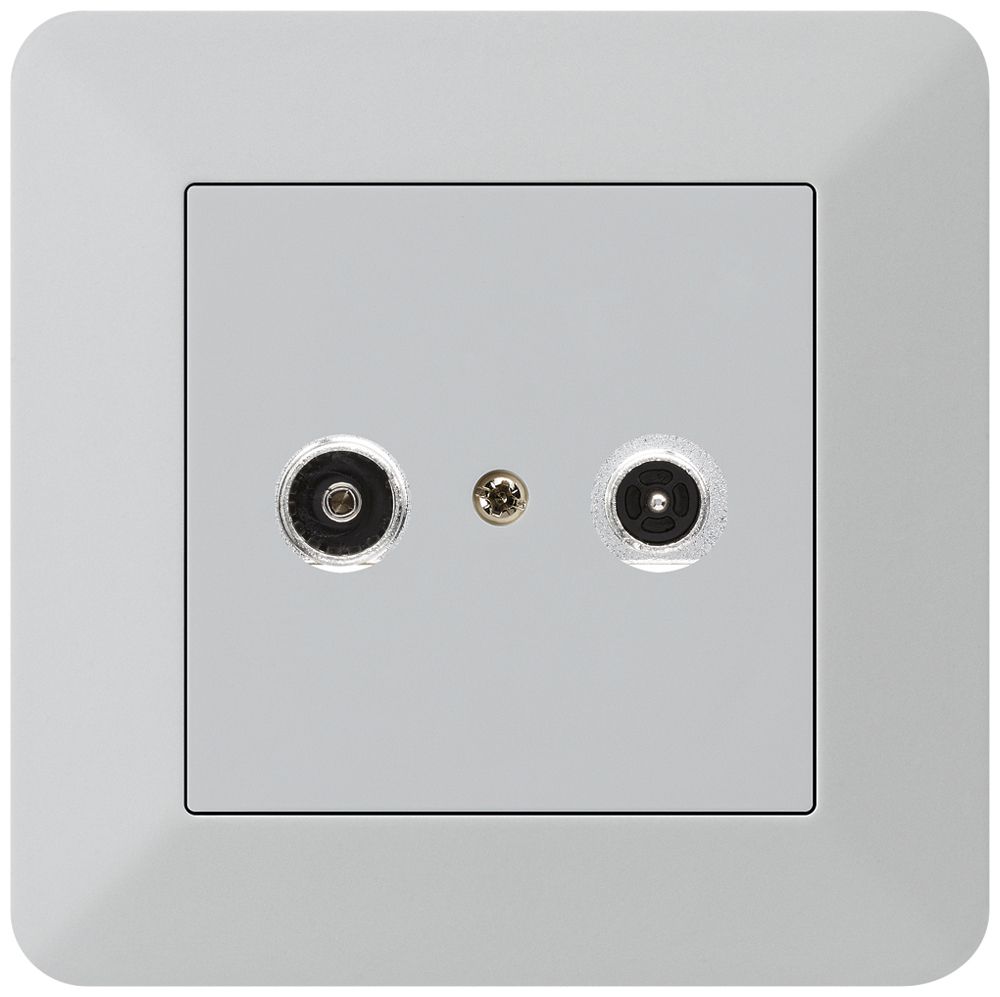 Prise antenne ENC kallysto.trend R/TV 23dB 2GHz gris clair