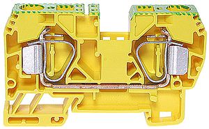 Morsetto di passaggio componibile WZ 2.5…16mm² 65A 600V molla 2×1 DIN 35mm ve-gi