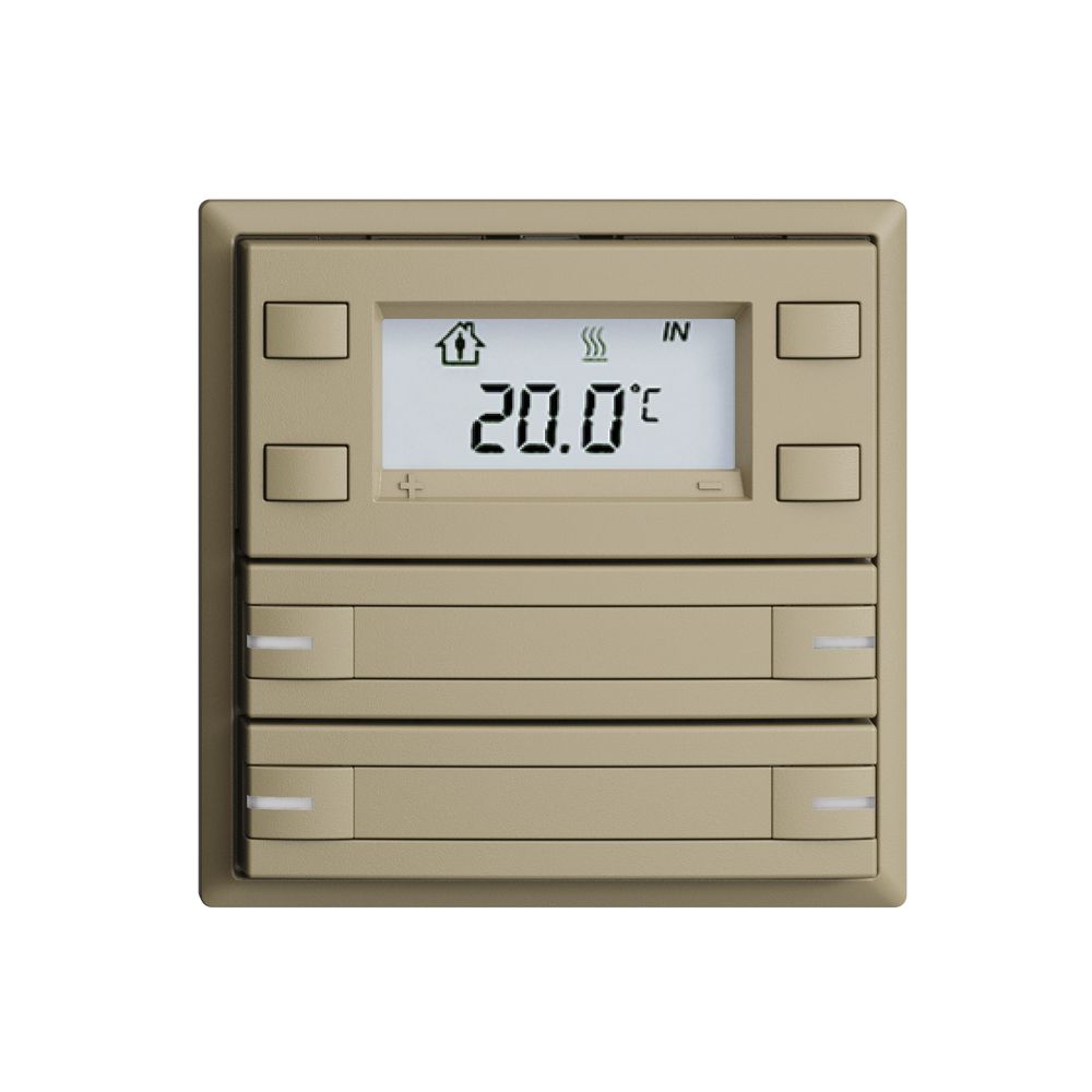 Poussoir RTH ENC KNX 4× EDIZIOdue F sand, avec pap.+LED RGB