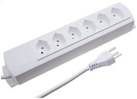 Steckdosenleiste MH 6×T23 Prime-Line Td 3×1.5mm² 5m weiss