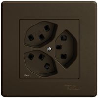 UP-Steckdose EDIZIO.liv SNAPFIX® 3×T23 1×S br