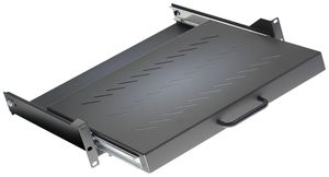Geräteboden R&Mfreenet ausziehbar 19"×350mm 2HE 25kg grau