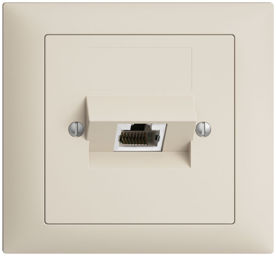 EB-Dose 1×RJ45/s 4P ITplus EDIZIOdue crema