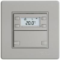 Pulsante RTH INC EDIZIO.liv SNAPFIX® c.RGB-LED 1×tasto com.2T grc