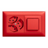 UP-Kombination EDIZIOdue 3×T13+3/1P berry, horizontal