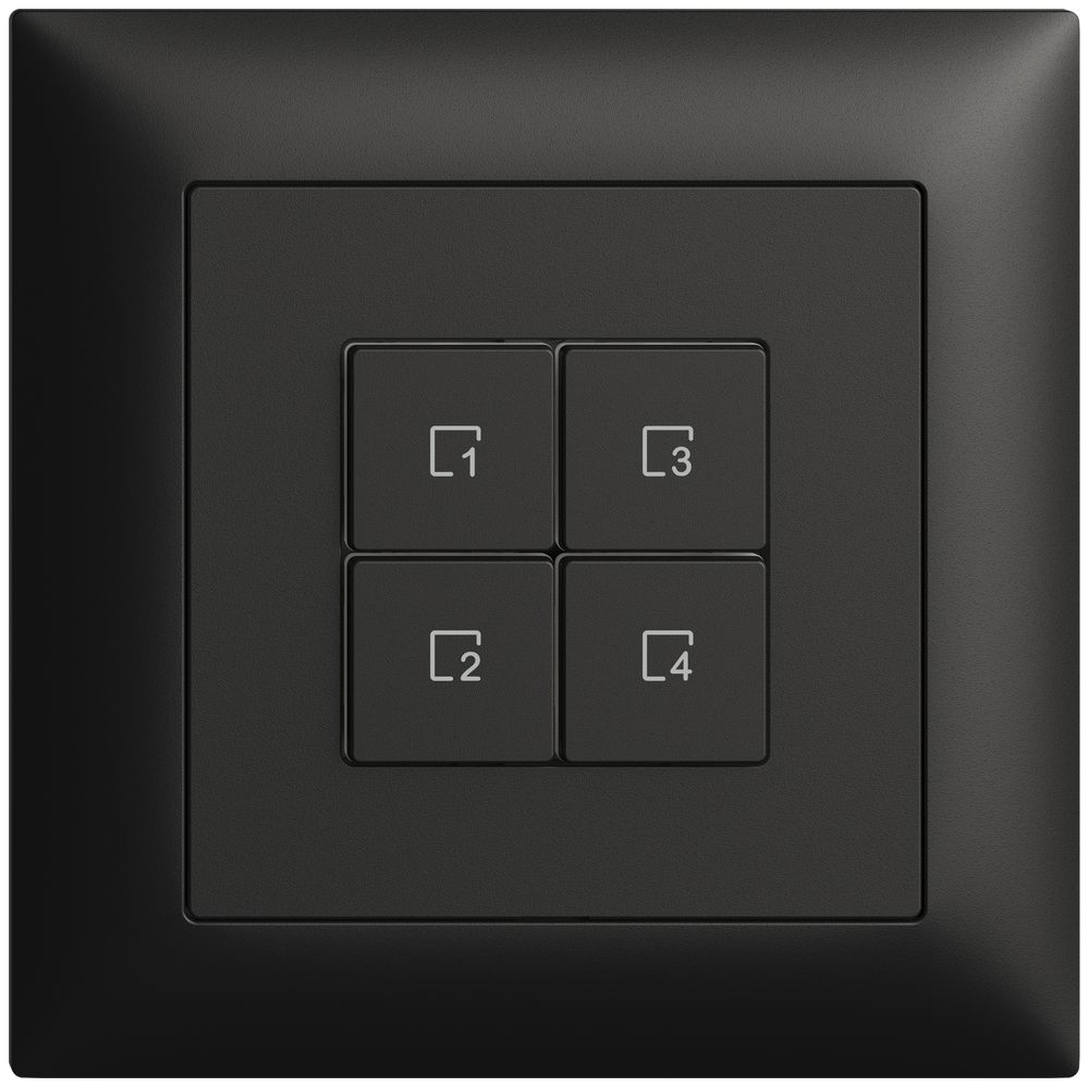 Commande pour poussoir scène ENC 4 scènes/4T Edue Wiser noir